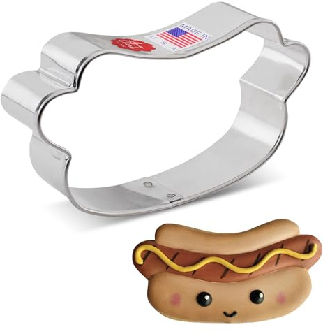 Ann Clark Cookie Cutters Hot Dog Cookie Cutter by Flour Box Bakery, 10.2 cm