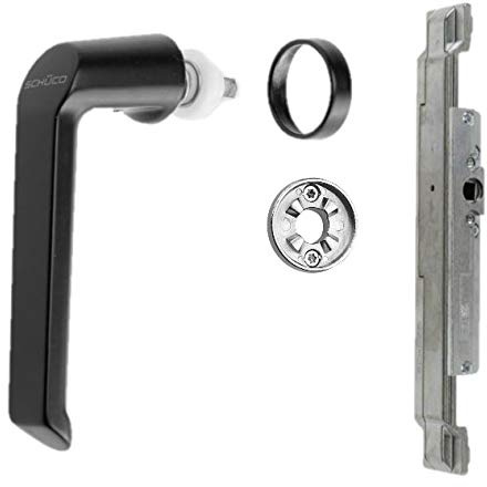 Schüco Reparaturset Getriebe Rosette RAL9005 Aluminiumfenster (DIN Rechts)