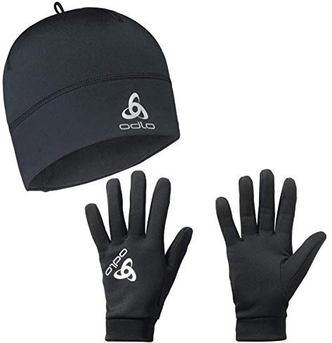 Odlo Polyknit Mütze und Stretchfleece Liner Warm Handschuhe M