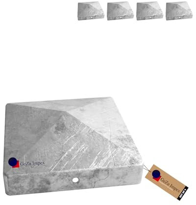 GeZu Impex Capuchon de poteau Acier Inoxydable Lot de 4 71 x 71 mm chapeau poteaux capuchons protection bois