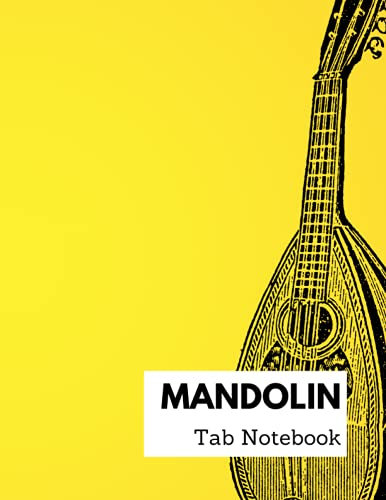 Mandolin Music Tab Notebook | Blank Chord Diagrams and Staves: 110 pages | 8.5 x 11 inches