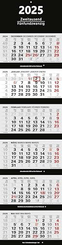 Großer 6-Monatskalender 2026 XXL Wandkalender 6 Monate Bürokalender schwarz