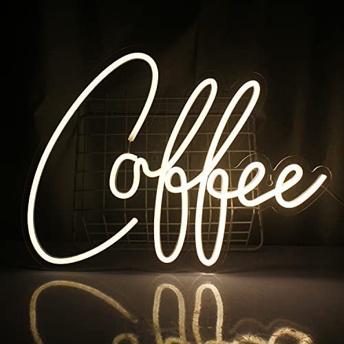 Wanxing Coffee Neon Schild Kaffee Neon Sign Coffee Neonlicht Schriftzug Leuchtreklame Led Neon Schild Cafe Neonlicht für Wand Cafe Dekor,Neon Licht für Bar,Kaffeehaus,Restaurant,Raumdekoration
