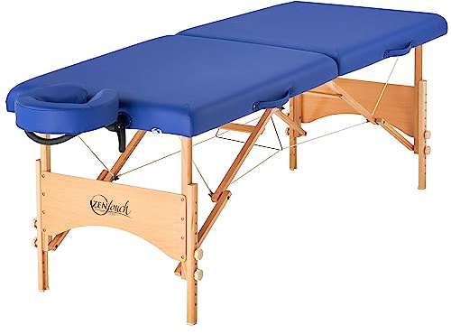 Master Massage 69cm Brady Pro Klappbare Mobile Massageliegenpaket aus Holz Himmelblau mit Kopfteil und Tragetasche