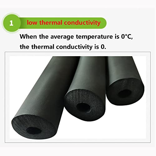 lhx Solar hot water pipe air conditioning pipe insulation jacket water pipe antifreeze artifact rubber plastic water pipe insulation cotton (Color : WTH25mm, Size : D43mm)