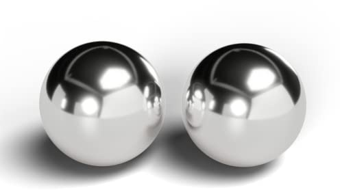 QINGZHENG-(2Pcs) 1-1/4 Inch Chrome Steel Ball Baoding Balls Hand Exercise Stress Balls Exercise Healthy Handballs