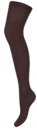 Calze da donna MILENA sopra il ginocchio - Calze versatili, comode e alla moda per riscaldare le gambe - perfette per l'uso quotidiano, lavoro, cosplay e sport , Marrone, Etichettalia unica