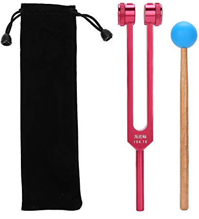 Tissting Stimmgabel, 194,18 Hz Stimmgabel Medizinisch Stimmgabel Set mit Silikonhammer und Aufbewahrungstasche, Musikinstrumente Stimmgabeln für Klangtherapie, Meditation und Entspannung