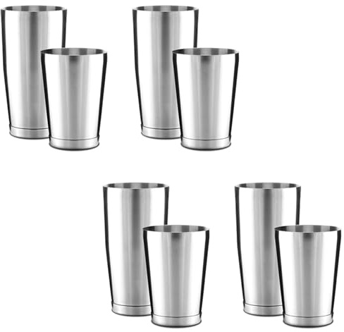 Tyatocepy Juego de 4 cocteleras premium Pro Boston de acero inoxidable 304