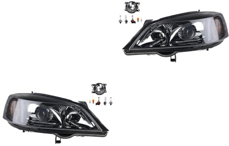 Johns, Scheinwerfer Satz Xenon passend für Opel Astra G 02/98-01/05 D2S H7 Links & Rechts + Nebelscheinwerfer + Leuchtmittel