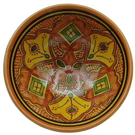 La Maison Unique 0804240908 Moroccan Moroccan Bowl Sauces Soup Sauces Ceramic Terracotta Diam. 20 cm