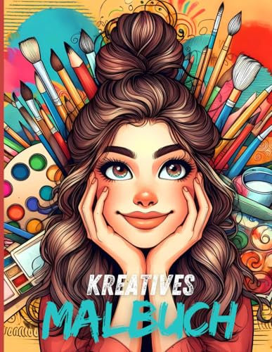 Kreatives Malbuch für Mädchen ab 8 Jahren: Tolles Geschenk für kreative Mädchen | 50 wunderschöne Motive: Pferde, Regenbögen, süße Tiere und verspielte Muster