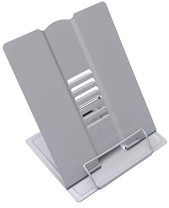 DIYEAH Support De Lecture Multifonctionnel Support En Métal Taille l Réglable Étagère à Livres Stable Usage Bureau Maison Bibliothèque