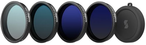 SMALLRIG ND Filter Kit for DJI Osmo Action 5 Pro/Action 4, 5 Pack CPL FS ND8 ND16 ND32 Snap-On Polarizing Neutral Density Filters & Lens Silicone Cover, HD Optical Glass/Multi-Coated Lens Filters 5411
