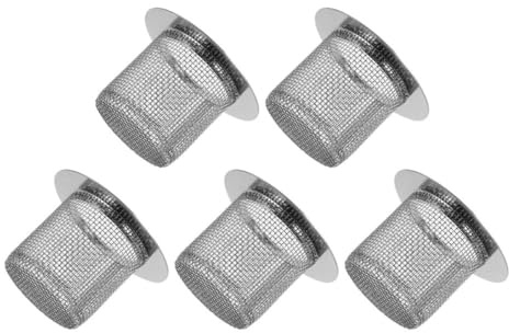 COLLBATH 5pcs Bathroom Floor Drain Inserts Stainless Steel Sink Drain Hair Catcher Shower Plug Cover Clogging Floor Filter Plug Strainer Washbasin Kitchen