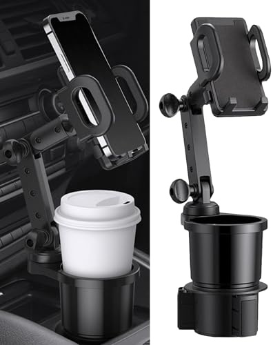 Xibao Porta Telefono Auto,Multifunzionali per Tutti Gli Usi Portabicchieri Autos,Supporto Cellulare Auto,Supporto per Telefono con Rotazione a 360°,Adatto per Auto,Golf,Tram,Barca,Camion o SUV