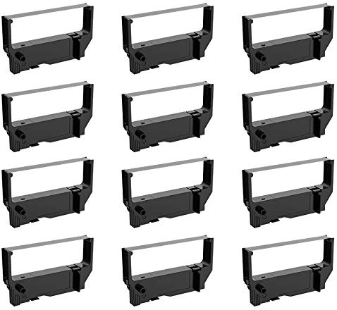 Bigger Ersatzband für Star SP200, schwarz, verwendet mit Star RC200br NK501 T77 SP500 SP-298 SP-500 SP-512mc SP-512md POS-Drucker, 12 Stück