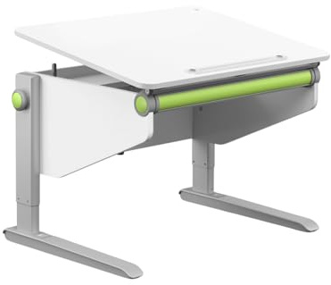 Moll Winner Compact Comfort Kinderschreibtisch höhenverstellbar | mitwachsend & ergonomisch mit neigbarer Tischplatte & gerundeten Ecken | Schreibtisch ideal für Schulkinder | Made in Germany