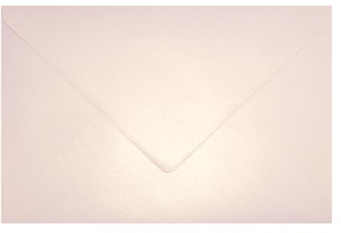 Netuno 25 Umschläge Perlmutt-Rosegold DIN C5 16,2x22,9 cm glänzend und edel | 120g Aster Metallic Candy Pink Gold · elegante festliche große luxuriöse exklusive roségoldene Kuverts für Taufe