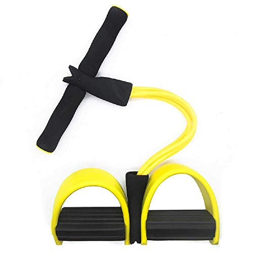 FC Fancy Multifunktionaler Widerstand Training Beintrainer Zugseil Bänder Yoga Fitness Fußpedal Sit-up Bodybuilding Ausrüstung, XXJEUU-0601-2020083, gelb