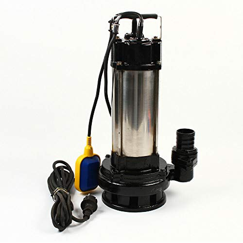 Pompa per acque reflue, 1500 W, pompa sommersa per acqua sporca, 36000 l/h, portata per acqua come acqua di mare, acqua di pozzo, ecc