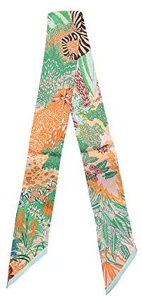 JERLA Unisex-Erwachsene Glas Taschenschal Haarband Seidenschal, Grün (Forest Green), 33.5×1.97