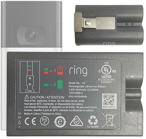 Aousavo V4 Ring Replacement Battery Compatible with Video Doorbell 2 3 4, Video Doorbell 3 Plus, Stick Up Cam Battery (2nd & 3rd Gen) and Spotlight Cam Battery
