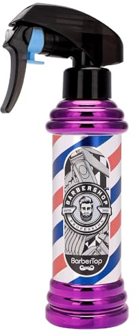 BARBERTOP Barber Spray Bottle, Barber Stylist Fine Mist Sprayer, Refillable Container & Spray Bottle for Hairdressing, Cleaning, Plants 6.76 ounce(Purple)