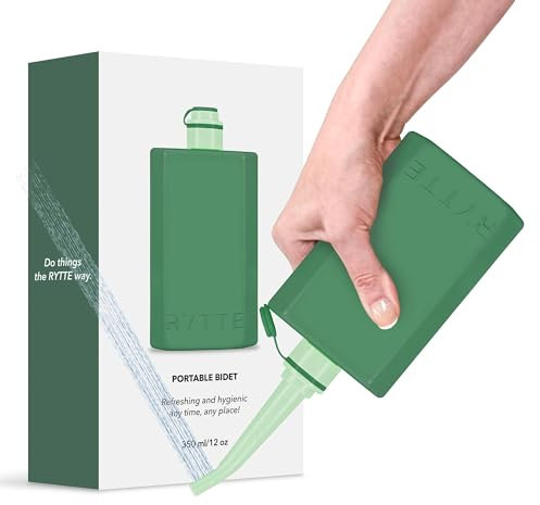 The Original RYTTE Portable Bidet I Fully sealable, Nozzle Hidden Inside The Bottle and Easy to use at Home and on The go II Transforming Personal Hygiene! (Green)