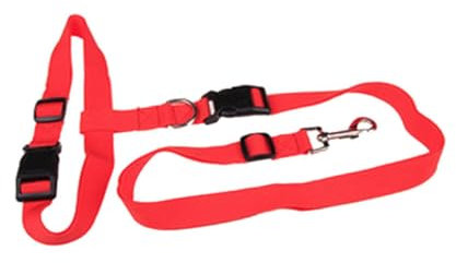INOOMP Taillen-hundeleine Zum Laufen Hände Bequeme Passform Rotes Nylonmaterial