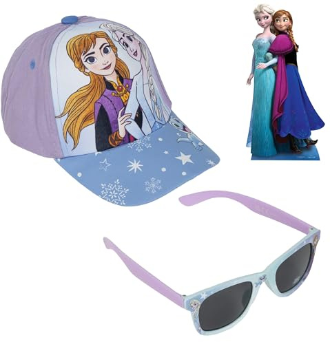ILS I LOVE SHOPPING Set aus Hut und Sonnenbrille für Kinder, Baseballkappe, UV-Schutz, mit Visier für Kinder, verstellbar, Geschenke für Jungen (Frozen)
