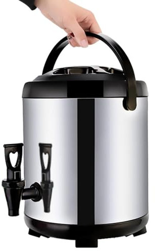 Catering-Urne, 6 l/8 l/10 l/12 l/16 l/20 l Heißwasserspender mit Wasserhahn, isolierter Edelstahleimer, Milchteefass for heißes Wasser und Getränke(10L)