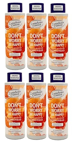 6er Pack Dresdner Essenz Aroma-Booster Schaumbad Don't Worry Be Happy 6 x 500 ml
