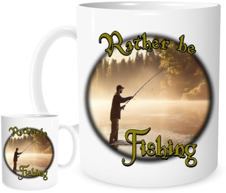11OZ Rather Be Fishing Mug for Tea or Coffee