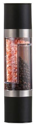 Salero y pimentero, molinillo de pimienta negra - Molinillo de pimienta Molinillo de sal de doble cabezal | Molinillo de pimienta, botella de condimento portátil para pimienta negra, sal, sésamo