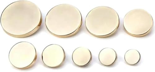 10 Stück 10–25 mm Metall-Nähknöpfe für Mantel, Jacke, Hemdknöpfe, 20 mm Druckknöpfe-Gold-25 mm-10 Stück
