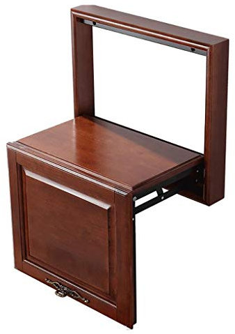 Klappstuhl aus Holz, Wandmontage, faltbar, Schuhbank, Hocker für Eingang, 50,8 x 45,7 x 7,6 cm