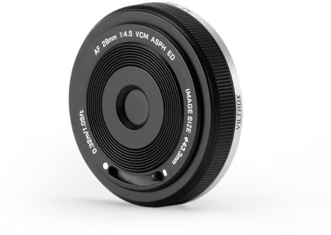 VILTROX 28 mm F4.5 Ultra-Thin Pancake Lens E-Mount Auto Focus 28 mm f/4.5 FE Size of Chips Full Frame Wide Angle Lens for Sony a7 a7R a7S a7C a7RII a7SII a7SIII a7III