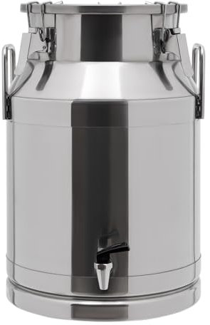 Bidone del Latte in Acciaio Inossidabile da 30 l/7,93 galloni con Rubinetto, Contenitore per Il Latte Resistente, Secchio per Il Latte, Secchio per Il Vino, Contenitore per liquidi, contenit