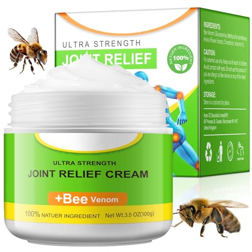 Bienengiftsalbe, Bienengift Creme, Bee Creme Joint Gel, Bee Venom Joint Cream, Deep Nourishment, Natürlicher Care Cream für im Rücken, Armen, Hinterhand, Beinen, Füßen, für Alle Hauttypen(100G)