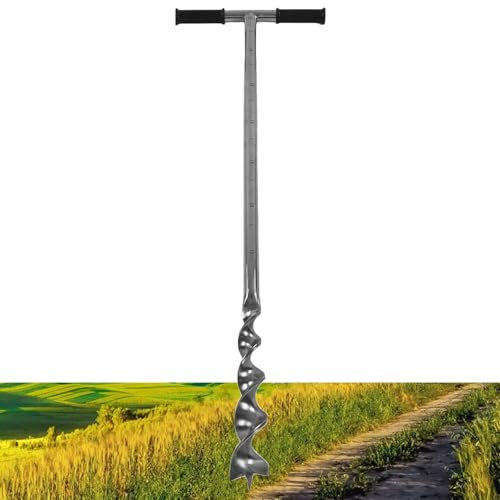 CHANGLKJ Robusta Sonda per Campionamento del Terreno Sotterraneo, Campionatore del Terreno in Acciaio Inossidabile da 40'', Punta Elicoidale E Risparmio di Manodopera, Acciaio Inossidabile 304