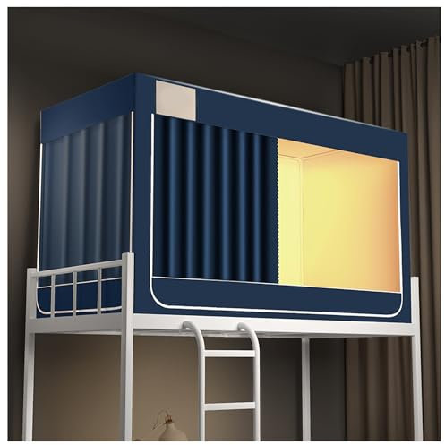 Betthimmel für Doppelbett, mit Verdunkelungsvorhängen und Sichtschutzzelt, Cyan