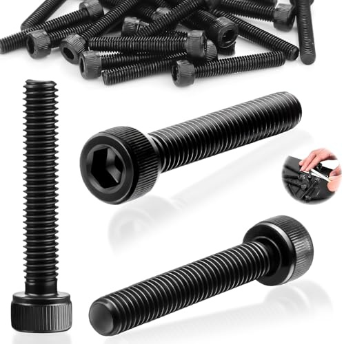 SWTYExt 15 Stk Zylinderschrauben M8x45mm Innensechskant Schrauben Schwarz | M8 Zylinderkopfschrauben, DIN 912, Inbusschrauben, Kohlenstoffstahl, Gewindeschrauben, Sechskantschrauben, für Reparieren