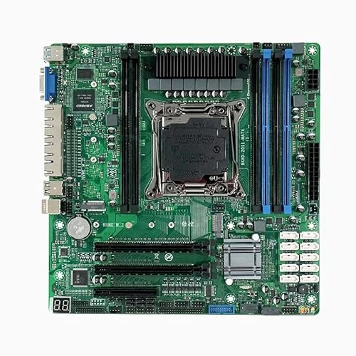 Xeon E5-V3/V4 Series - Placa base (mATX, LGA2011-3, 6 x DDR4,10 x SATA 6.0, PCIe x16, Dual M.2 NVMe, USB 3.0, 4X 2.5G LAN, C612 Soft Routing Board)