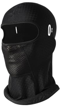Faxianther Cool Ice Silk Balaclava Full Face Mask Men Women Breathable Motorcycle Cycling Helmet Liner with Hole for Glasses