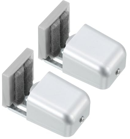 QUARKZMAN 2Stk Schiebe Scheunen Tor Böden Führung 10-35mm Verstellbare Feststeller Rolle mit Filz Pad Bündige Flache Böden Rolle Räder für Türen Schränke Kleine Räume Silber