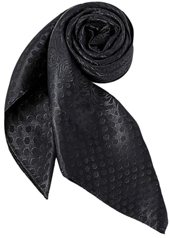 DAMILY Bandana Herren seidentuch Kopftuch Sommer Satin Halstuch 90x90 | Vintage Atmungsaktive Bandana Unifarben mit Muster quadratisch, für Herren & Damen, Motorrad Piratentuch, Festival Haarband
