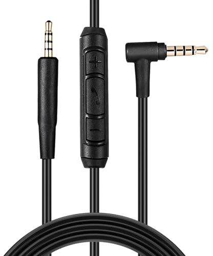 Aivane Ersatz Audiokabel für Bose 2.5mm Klinke auf 3.5 mm Kopfhörer Kabel Mit Mikrofon/Lautstärkeregler für Bose 700 Quietcomfort QC25 QC35 QC35II QC45 JBL Tune 760NC LIVE 650BTNC 660NC | Für QuietComfort 35II, OE2, OE2i, On-Ear 2, 1,2 m, Stereo-Ersatzkabel, 3,5 mm bis 2,5 mm, mit Mikrofon/Fernbedienung