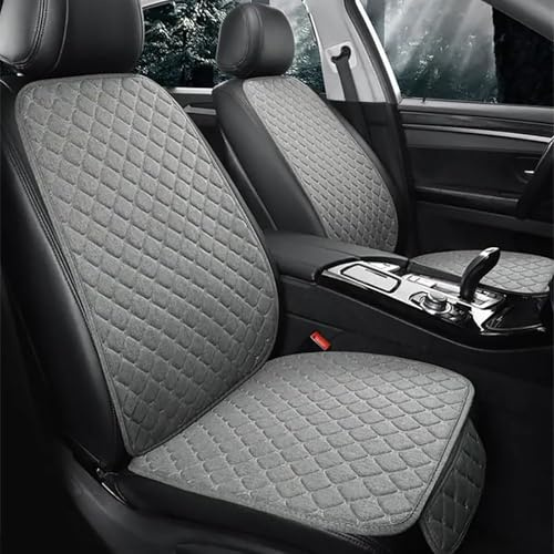 SGLEULRC Linen Car Seat Covers for Suzuki SX4 2007-2022, Full Set Four Seasons Anti-Slip Seat Breathable Soft Seat Covers with Backrest Protector Seat Cushion Accessories,Gray