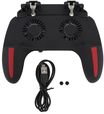 Zerodis Controller di Gioco per Telefono Cellulare, Joystick di Gioco per Telefono a 2 velocità Gamepad Controller con Impugnatura per Gioco con Ventola di Raffreddamento Trigger L1 e R1